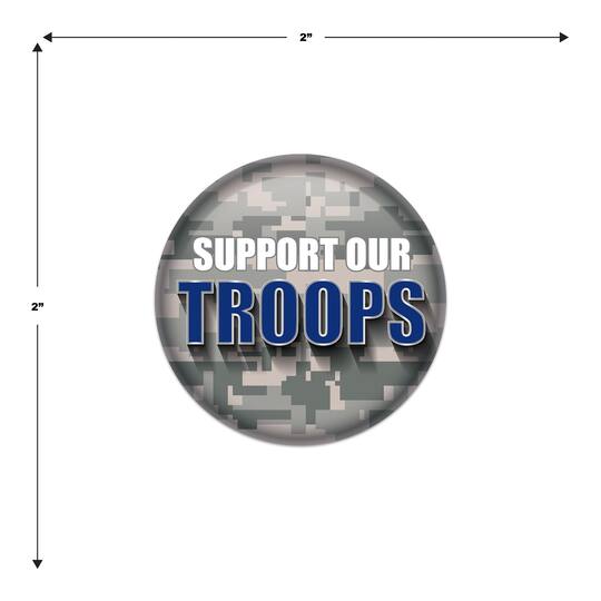Beistle 2" Camouflage Support Our Troops Buttons, 6ct.